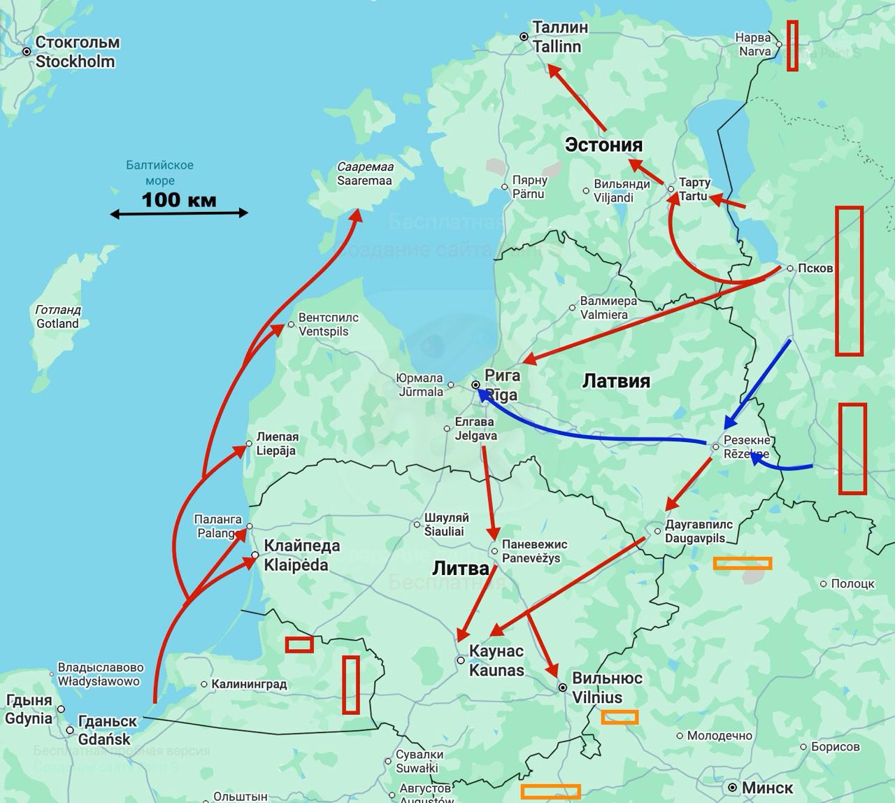 Attacco ai Baltici: Mappa 2
